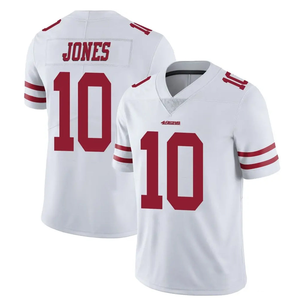 Choea SF.49ers #10 Mac Jones Player White Limited Vapor Untouchable Home Game Stitched Jerseys