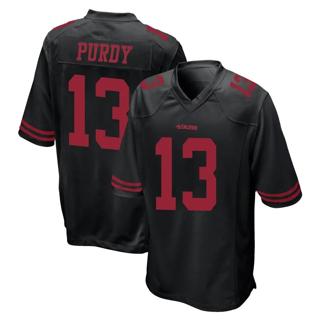 Choea SF.49ers #13 Brock Purdy Player Black Alternate Home Game Stitched Jerseys