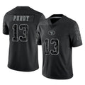 Choea SF.49ers #13 Brock Purdy Player Black Limited Reflective Home Game Stitched Jerseys