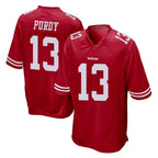 Choea SF.49ers #13 Brock Purdy Player Red Home Game Stitched Jerseys