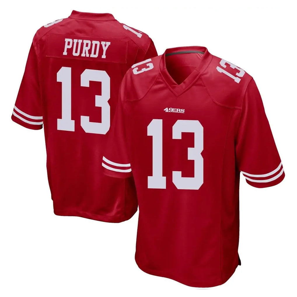 Choea SF.49ers #13 Brock Purdy Player Red Home Game Stitched Jerseys