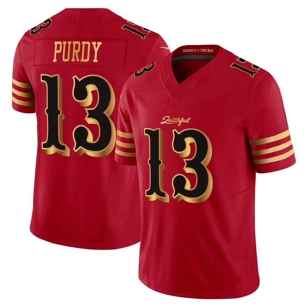 Choea SF.49ers #13 Brock Purdy Player Red Rivalries Vapor Limited Home Game Stitched Jerseys