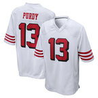 Choea SF.49ers #13 Brock Purdy Player White Limited Alternate Home Game Stitched Jerseys