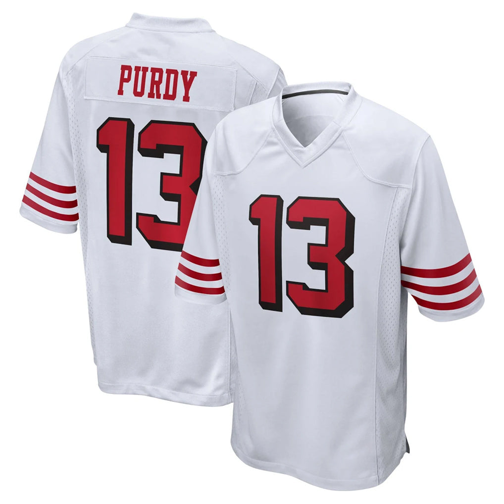 Choea SF.49ers #13 Brock Purdy Player White Limited Alternate Home Game Stitched Jerseys