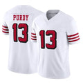Choea SF.49ers #13 Brock Purdy Player White Limited Alternate Vapor F.U.S.E. Home Game Stitched Jerseys