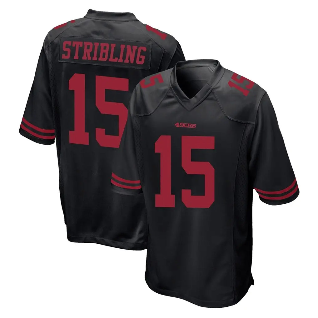 Choea SF.49ers #15 De'Zhaun Stribling Player Black Alternate Home Game Stitched Jerseys