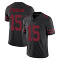 Choea SF.49ers #15 De'Zhaun Stribling Player Black Alternate Limited Vapor Untouchable Home Game Stitched Jerseys