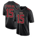 Choea SF.49ers #15 De'Zhaun Stribling Player Black Fashion Home Game Stitched Jerseys