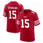 Choea SF.49ers #15 De'Zhaun Stribling Player Red Game Home Stitched Jerseys