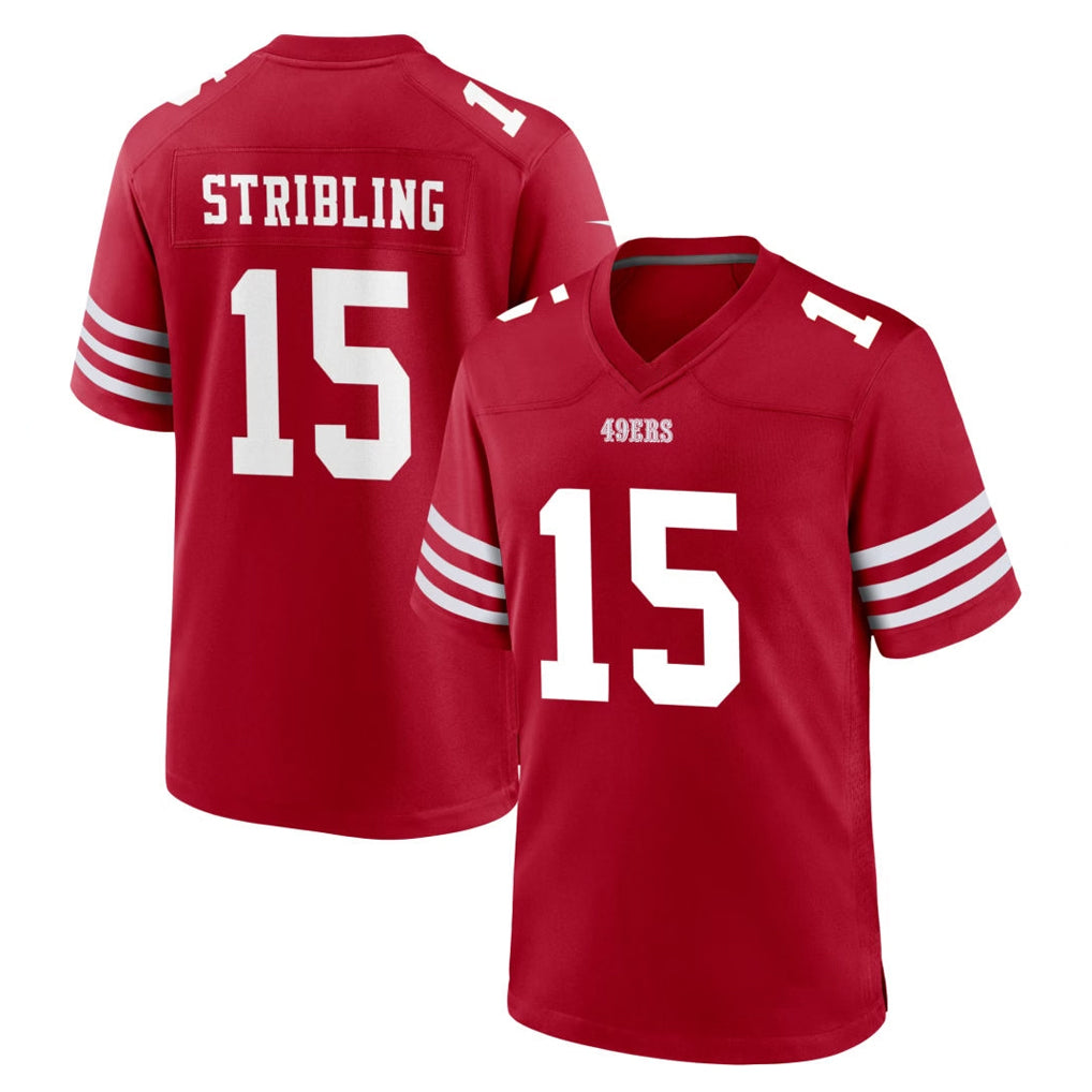 Choea SF.49ers #15 De'Zhaun Stribling Player Red Game Home Stitched Jerseys