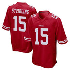 Choea SF.49ers #15 De'Zhaun Stribling Player Red Home Game Stitched Jerseys