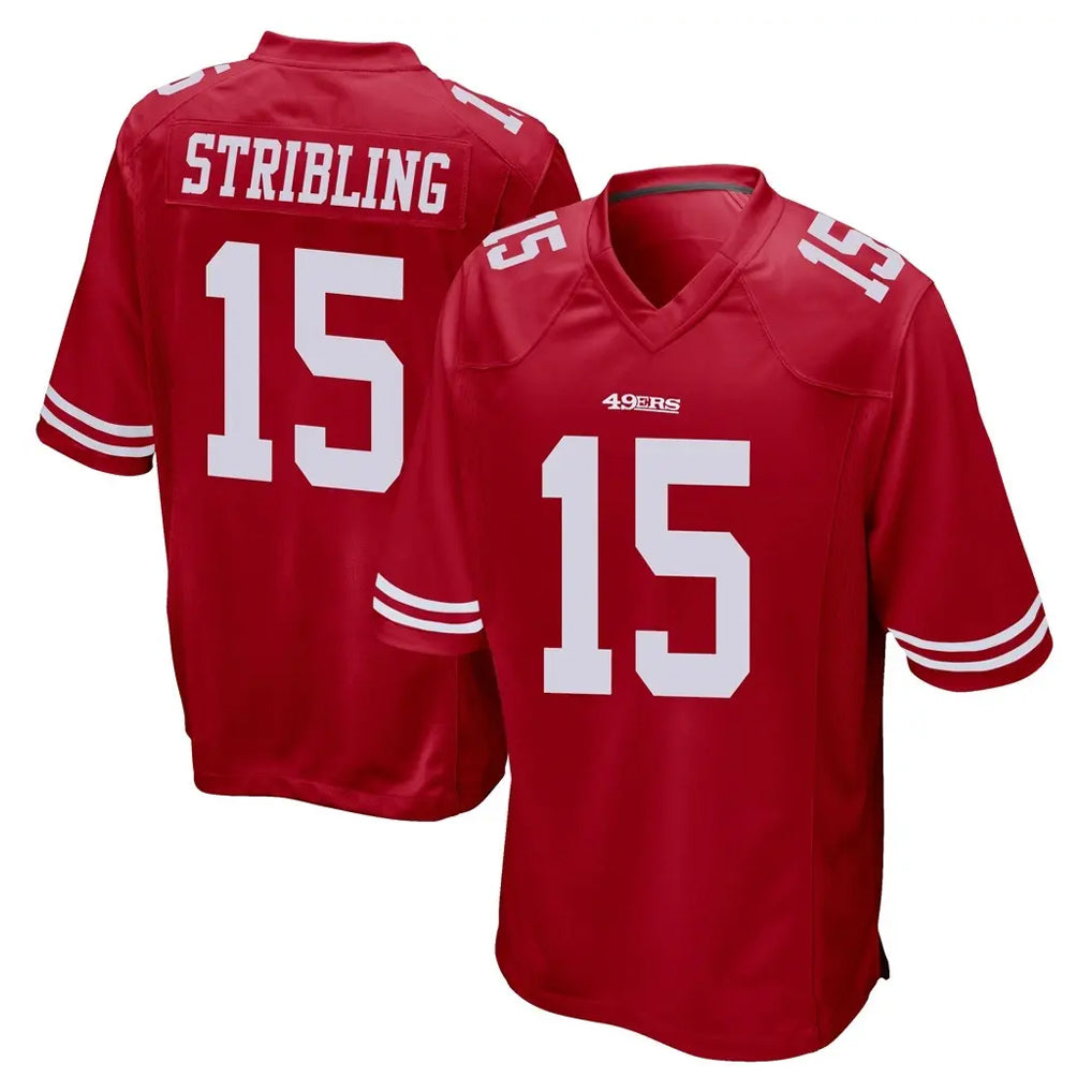 Choea SF.49ers #15 De'Zhaun Stribling Player Red Home Game Stitched Jerseys
