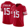 Choea SF.49ers #15 De'Zhaun Stribling Player Red Limited Vapor F.U.S.E. Home Game Stitched Jerseys