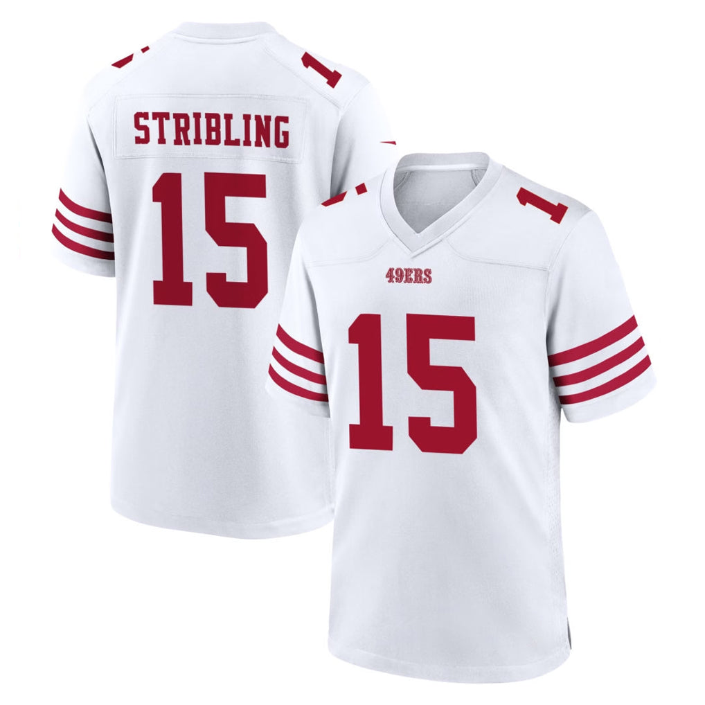 Choea SF.49ers #15 De'Zhaun Stribling Player White Game Home Stitched Jerseys