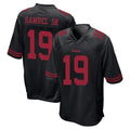 Choea SF.49ers #19 Deebo Samuel Sr. Player Black Alternate Home Game Stitched Jerseys