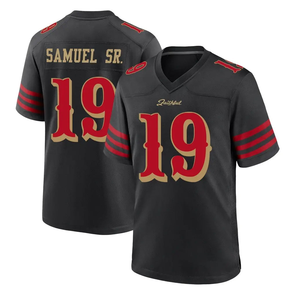 Choea SF.49ers #19 Deebo Samuel Sr. Player Black Rivalries Collection Home Game Stitched Jerseys