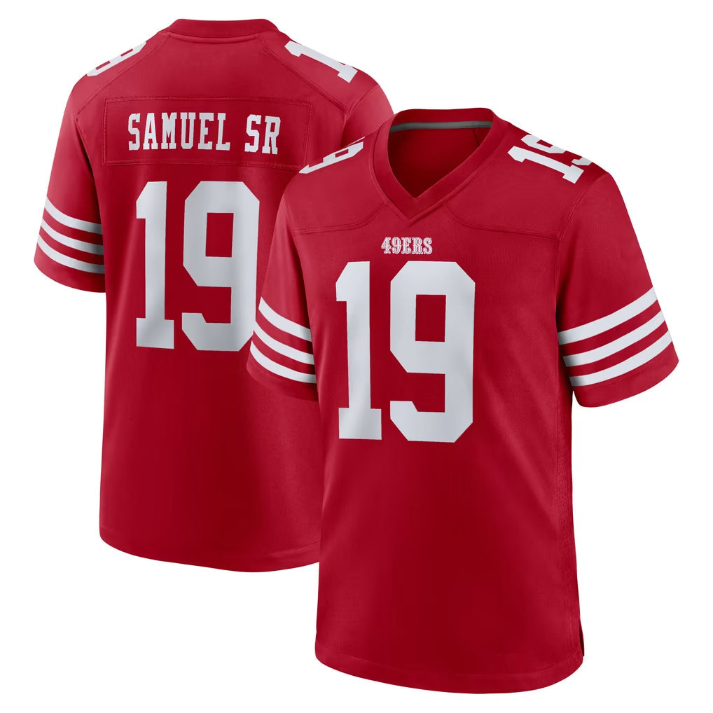 Choea SF.49ers #19 Deebo Samuel Sr. Player Red Game Home Stitched Jerseys