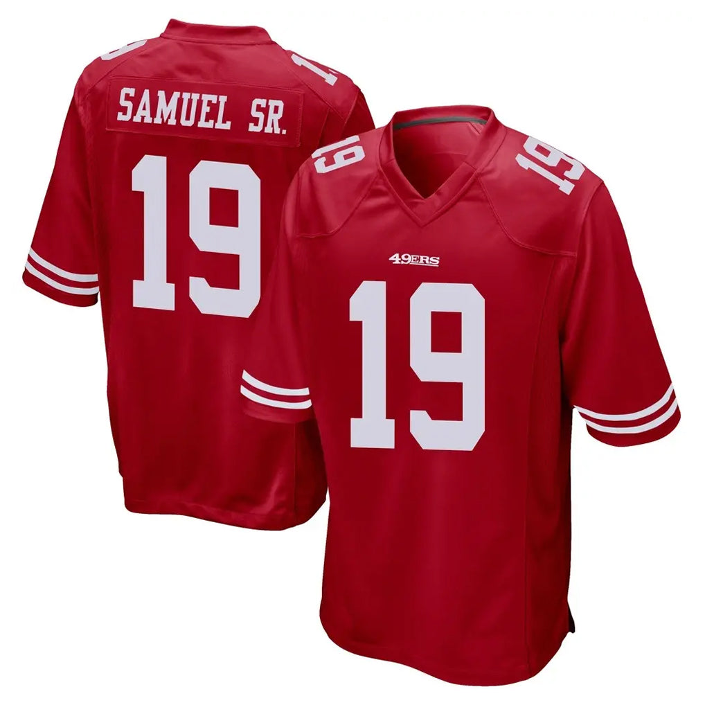 Choea SF.49ers #19 Deebo Samuel Sr. Player Red Home Game Stitched Jerseys