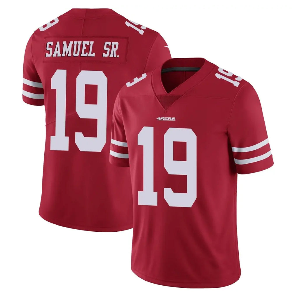 Choea SF.49ers #19 Deebo Samuel Sr. Player Red Limited Vapor Untouchable Home Game Stitched Jerseys