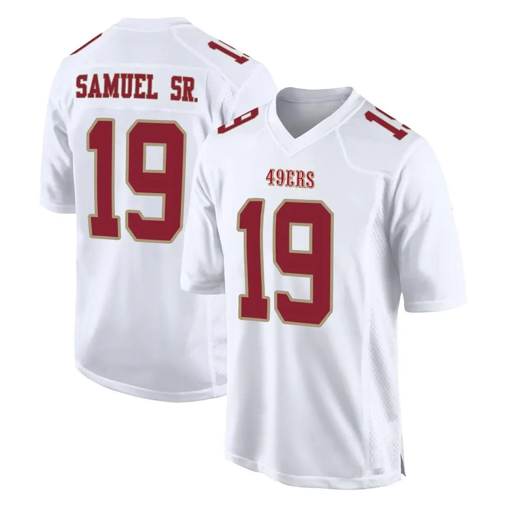 Choea SF.49ers #19 Deebo Samuel Sr. Player White Fashion Home Game Stitched Jerseys