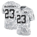 Choea SF.49ers #23 Christian McCaffrey Player Arctic Camo Limited Salute To Service Home Game Stitched Jerseys