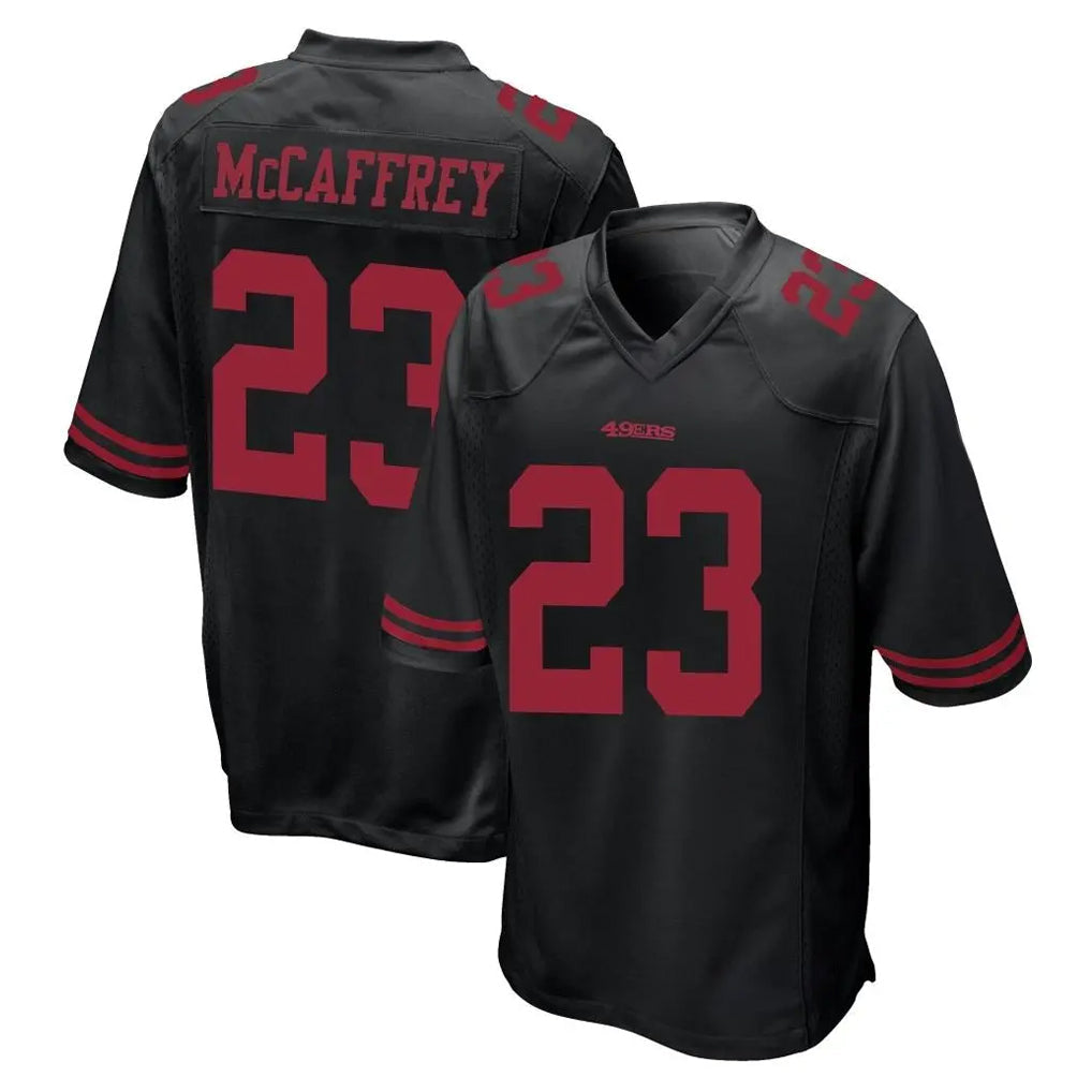 Choea SF.49ers #23 Christian McCaffrey Player Black Alternate Home Game Stitched Jerseys