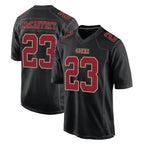 Choea SF.49ers #23 Christian McCaffrey Player Black Fashion Home Game Stitched Jerseys
