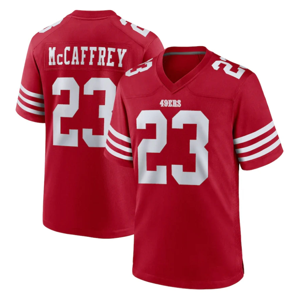 Choea SF.49ers #23 Christian McCaffrey Player Red Game Home Stitched Jerseys