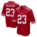 Choea SF.49ers #23 Christian McCaffrey Player Red Home Game Stitched Jerseys