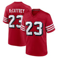 Choea SF.49ers #23 Christian McCaffrey Player Red Limited Alternate Home Game Stitched Jerseys