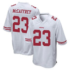Choea SF.49ers #23 Christian McCaffrey Player White Home Game Stitched Jerseys
