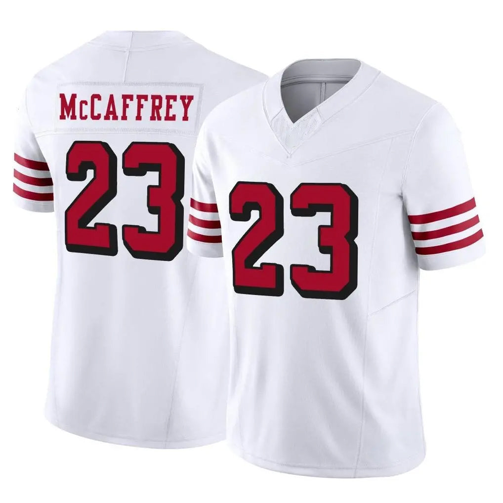 Choea SF.49ers #23 Christian McCaffrey Player White Limited Alternate Vapor F.U.S.E. Home Game Stitched Jerseys