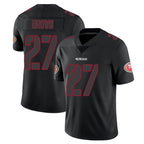 Choea SF.49ers #27 Ji'Ayir Brown Player Black Impact Limited Home Game Stitched Jerseys