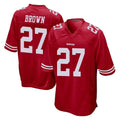 Choea SF.49ers #27 Ji'Ayir Brown Player Red Home Game Stitched Jerseys