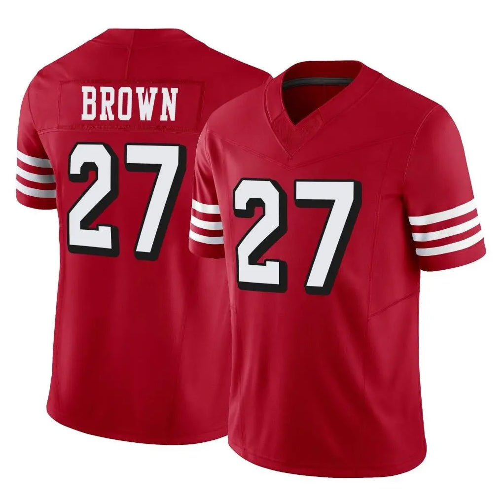 Choea SF.49ers #27 Ji'Ayir Brown Player Red Limited Alternate Vapor F.U.S.E. Home Game Stitched Jerseys