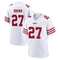 Choea SF.49ers #27 Ji'Ayir Brown Player White Game Home Stitched Jerseys