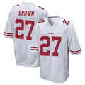 Choea SF.49ers #27 Ji'Ayir Brown Player White Home Game Stitched Jerseys