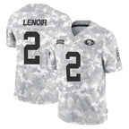 Choea SF.49ers #2 Deommodore Lenoir Player Arctic Camo Limited Salute To Service Home Game Stitched Jerseys