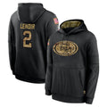Choea SF.49ers #2 Deommodore Lenoir Player Black Salute to Service Sideline Performance Pullover Hoodies Home Game Stitched Jerseys