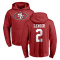 Choea SF.49ers #2 Deommodore Lenoir Player Red LOGO Pullover Hoodies Home Game Stitched Jerseys