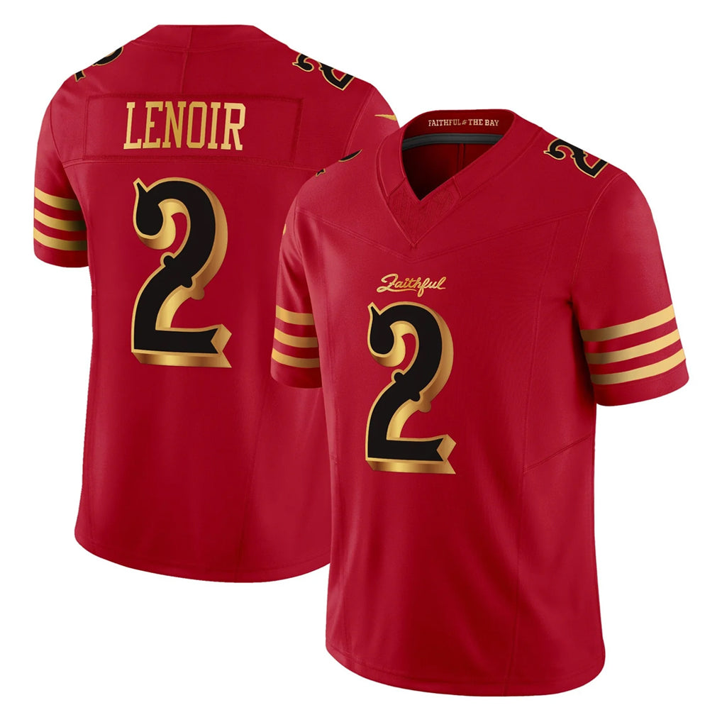 Choea SF.49ers #2 Deommodore Lenoir Player Red Rivalries Vapor Limited Home Game Stitched Jerseys