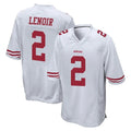 Choea SF.49ers #2 Deommodore Lenoir Player White Home Game Stitched Jerseys