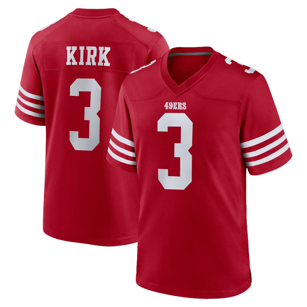 Choea SF.49ers #3 Christian Kirk Player Red Game Home Stitched Jerseys
