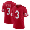 Choea SF.49ers #3 Christian Kirk Player Red Game Home Stitched Jerseys