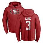 Choea SF.49ers #3 Christian Kirk Player Red LOGO Pullover Hoodies Home Game Stitched Jerseys