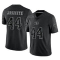 Choea SF.49ers #44 Kyle Juszczyk Player Black Limited Reflective Home Game Stitched Jerseys