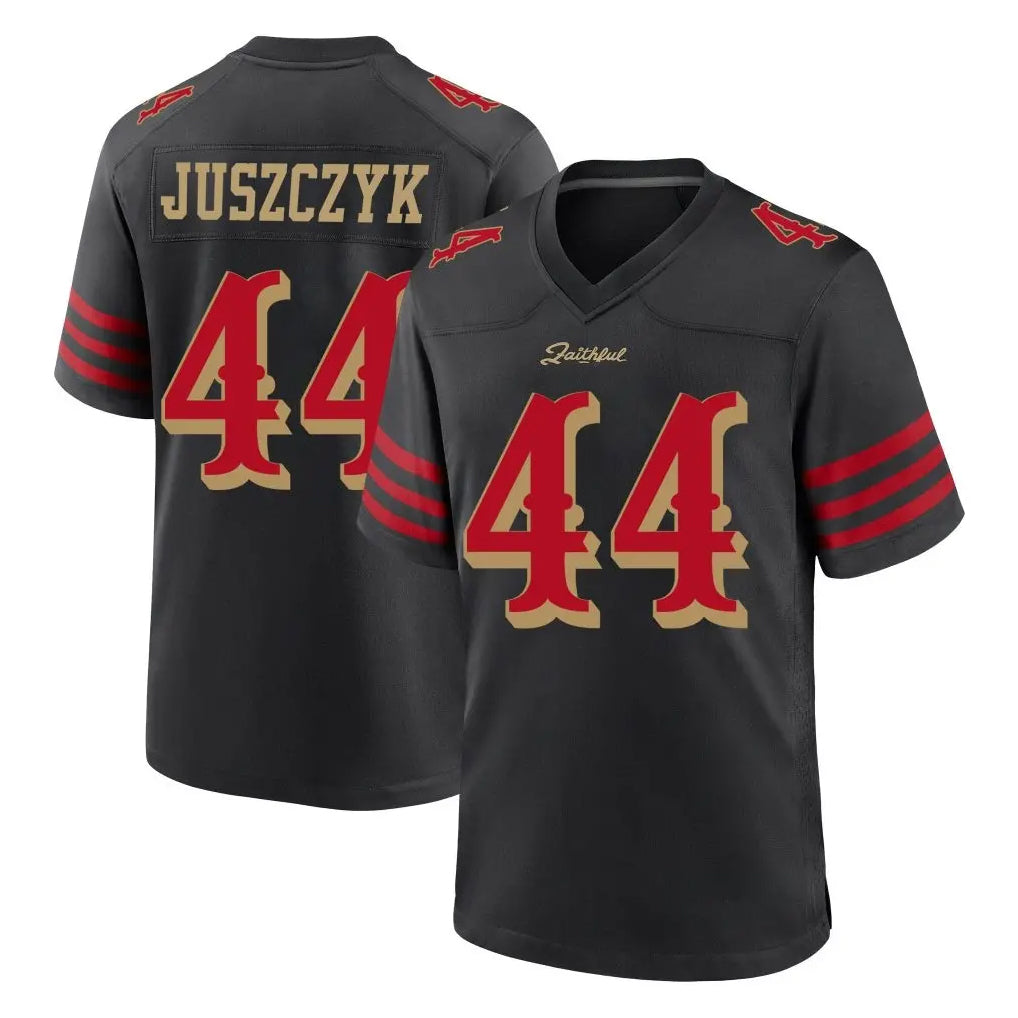 Choea SF.49ers #44 Kyle Juszczyk Player Black Rivalries Collection Home Game Stitched Jerseys