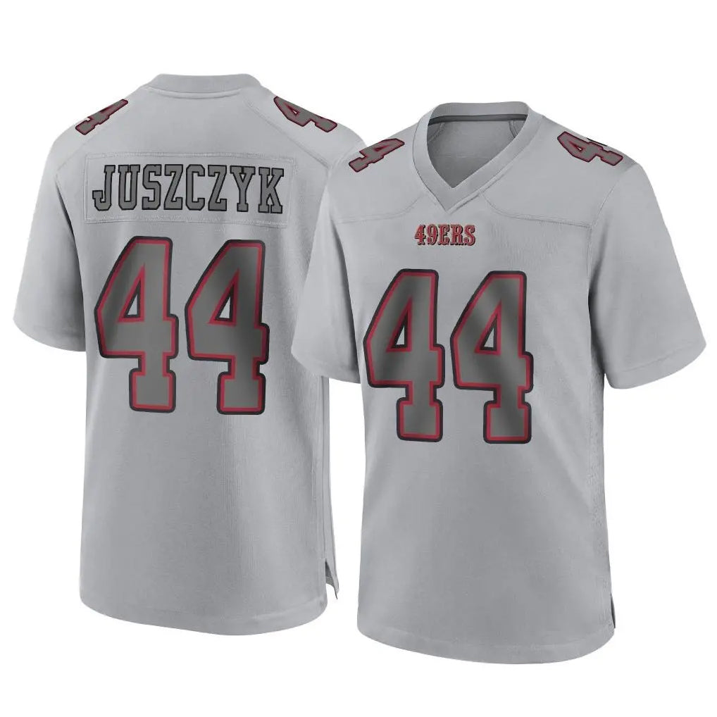 Choea SF.49ers #44 Kyle Juszczyk Player Gray Atmosphere Fashion Home Game Stitched Jerseys