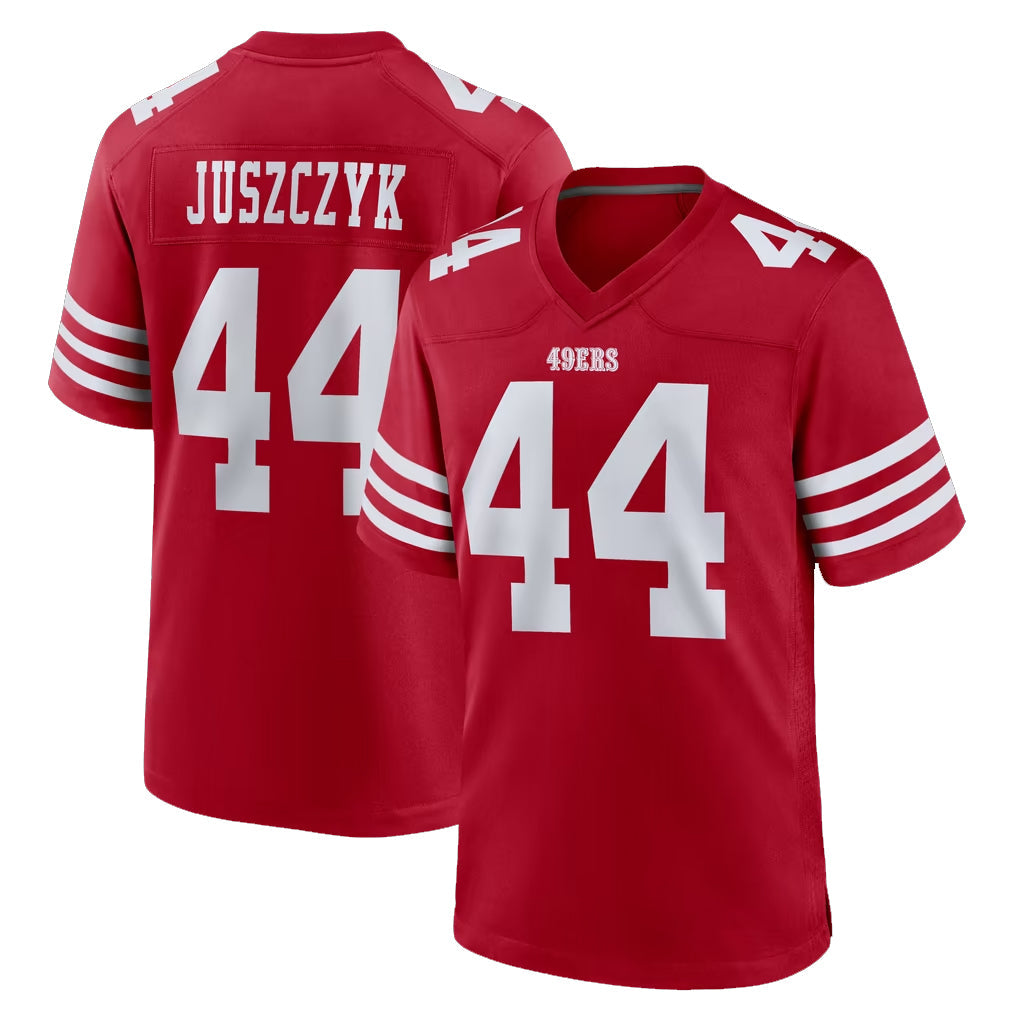 Choea SF.49ers #44 Kyle Juszczyk Player Red Game Home Stitched Jerseys