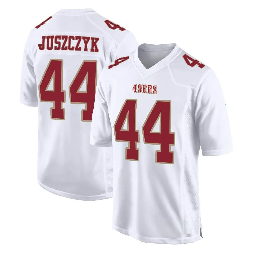 Choea SF.49ers #44 Kyle Juszczyk Player White Fashion Home Game Stitched Jerseys
